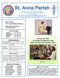 January 19th, 2025 Bulletin