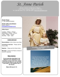 August 8th, 2021 Bulletin