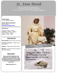 October 3rd, 2021 Bulletin