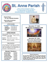 November 17 & 24 2024 Bulletin